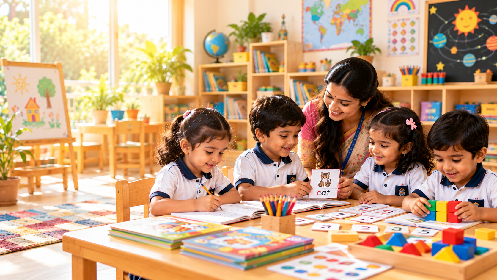 Children enjoying a classroom activity